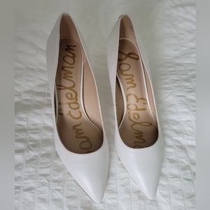 Sam Edeleman Tristen White leather upper pumps 8.5 m